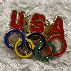 Vintage USA Olympic Rings Lapel Pin Tie Tack